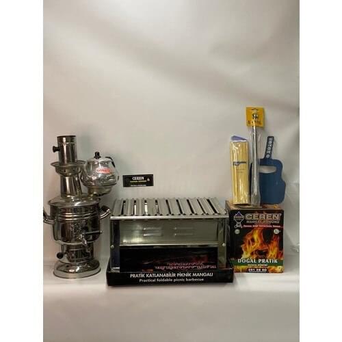 Ceren Barbecue Luxury Urn Set Chrome