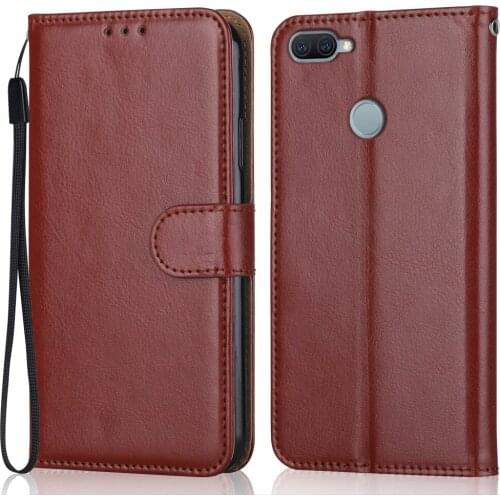 Folio Luxury Leather Case for On OPPO A12 Wallet Stand Flip Case Phone Bag with Strap