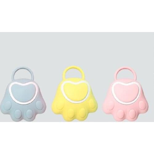 Cartoon Cat Paw Baby Shower Brush Cute Shaped Kids Skin Care Brush Fast Foaming Silicone Scrubbing Artifact Full Body Massage