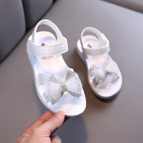 New Baby Girl Sandals Kids Summer Shoes Cut-outs Breathable Soft Leather Princess Children Sandals Girls 27-37