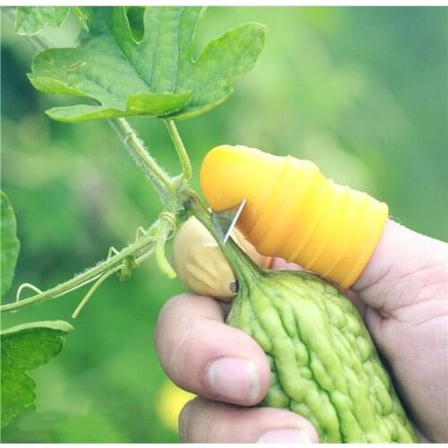 Silicone Thumb Knife Finger Protector Vegetable Harvesting Plant Blade Scissors Cutting Rings Garden Gloves Kitchen Tools