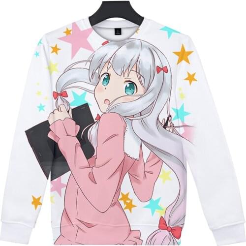 Izumi Sagiri Eromanga Sensei 3D print autumn winter Holiday passionate Men/Women casual Kawaii Round sweatshirt long sleeve