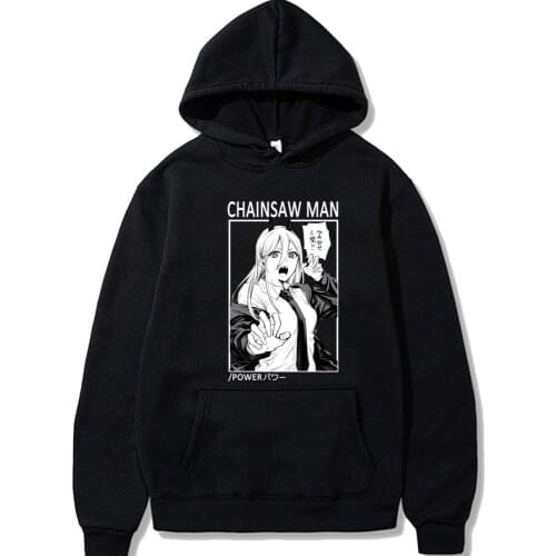 Hot Power Graphic Hoodies Japanese Anime Chainsaw Man Clothes Streetwear Sweatshrits Harajuku Pullover Cosplay Sweatshirt