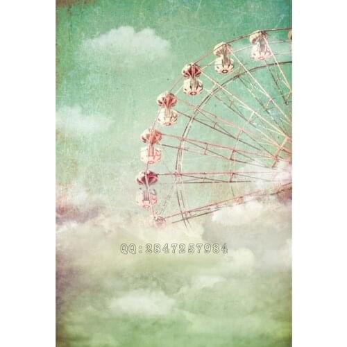 Photography background Blur sky Ferris wheel princess kids vinyl backdrops S-1226