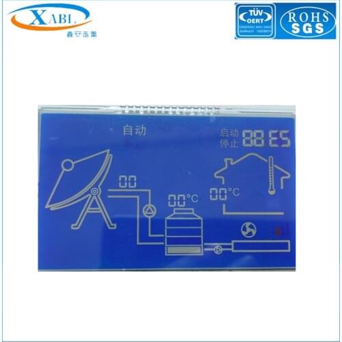 XABL TN LCD White On Blue Font Screen Solar equipment display Customizable