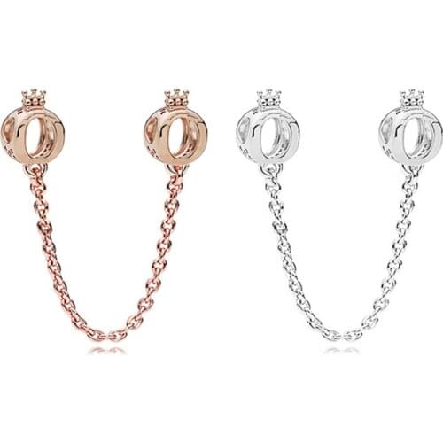 1Pcs New Classic Crown Chain Pendant DIY Beads Suitable for Original Pandora Charm Bracelet Ladies Jewelry Making Gifts