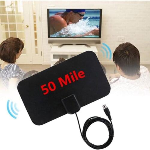 1080P HD Digital TV Antenna Receiver HDTV Antenna with 13ft Long Cable Indoor Amplified 50-Mile Range HD Digital TV Antenna
