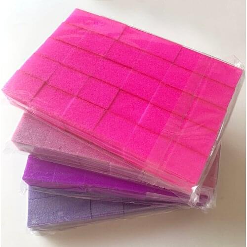 120 pcs random colour mini nail buffer block sponge block disposable nail file 4 sides sanding block 180 grit