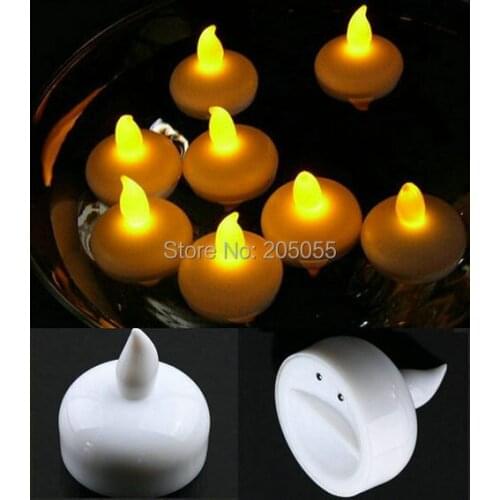 20pcs Flameless LED Floating tealight candle tea light battery-operated wedding Xmas Holiday party centerpiece Decor-AMBER