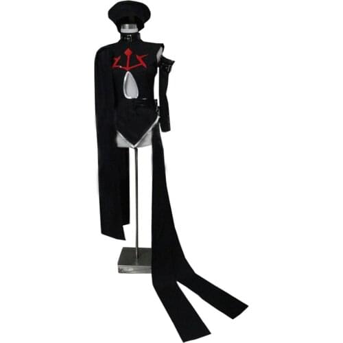 2018 Code Geass CC Cosplay Black Womens Code Geass Cosplay Black Costume With Hat And Glove