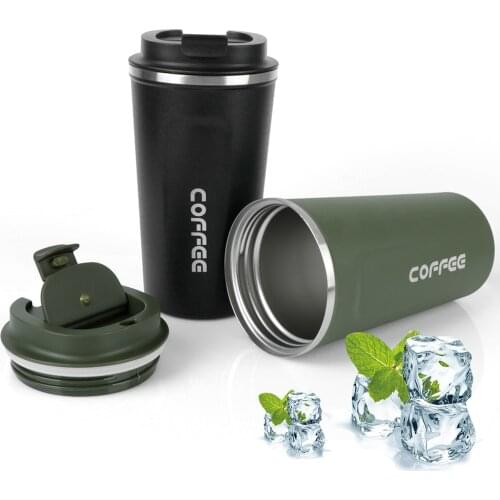 380/510ML Double Stainless Steel Coffee Mug Car Thermos MugLeak_Proof Travel Thermo Cup Thermo Cafe for Tea Water Coffee