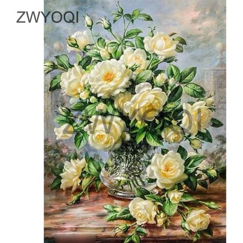 DIY Diamond embroidery peony Full Round Diamond painting Cross stitch Flower peony Full Square Diamond mosaic Flower peony rose