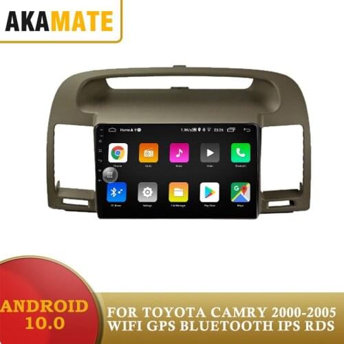 AKAMATE 2din HD Car Radio Car Multimedia Player GPS WIFI Bluetooth Touch Screen Android System For Toyota Camry 2000-2005 Auto