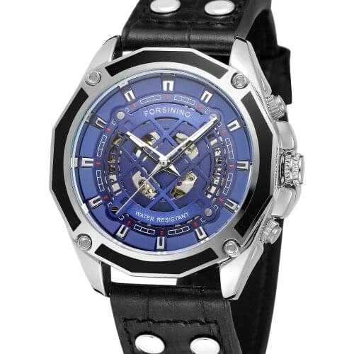 Forsining 2020 New Fashion Mechanical Watch Bussiness Leather relogio masculino Waterproof reloj hombre Analog Dress Clock