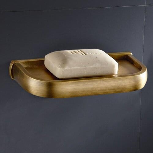 Black Retro antique bathroom soap dish soap box ark soap dish American soap rack all copper European style