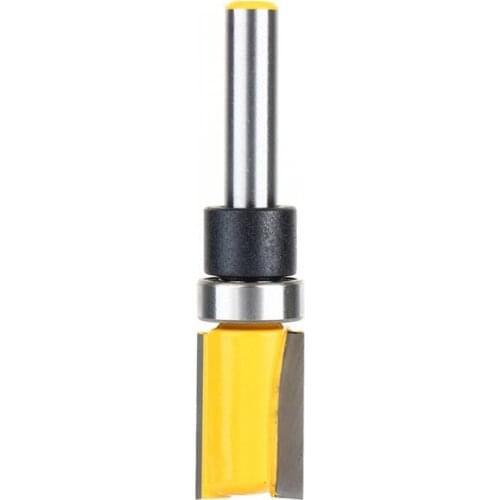 Milling Cutter Flush Trim Router Bit 1/4 x12.7x20 Shank Straight Dual Blade Flush Trim Pattern Template Router Bit