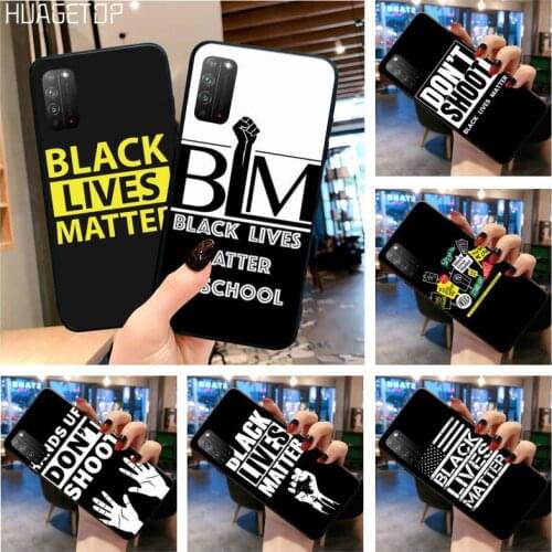 HUAGETOP BLM Don't Shoot Black Lives Matter Soft black Phone Case for Huawei Honor 30 20 10 9 8 8x 8c v30 Lite view pro