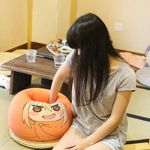 Kawaii Sankaku Head Himouto Umaru Chan Umaru DOMA Cosplay Marmot Velvet Puppets and Humanoid Plush Stuffed Animal Kids Toys Doll