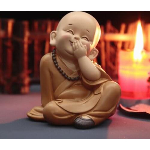 Small Ornament Little Monk Sculpture Buddhist Statues Figurine Decoration Gift Statue Small Buddha Statue Little Monk Sculpture