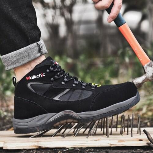 Mens Steel Toe Work Safety Shoes Casual Breathable Outdoor Sneakers Comfortable Industrial Boots Work shoes