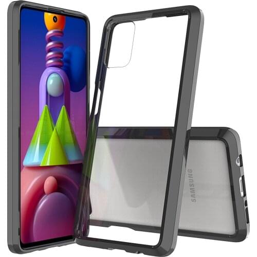 Soft Silicon TPU/PC Case For Samsung Galaxy M51 M515F Fundas Capa Shockproof Crystal Clear Shell Hard Back Cover For Samsung M51