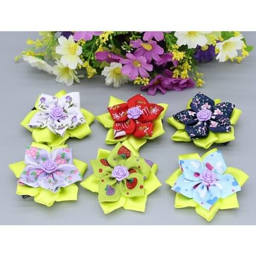 Wholesale korean hair clips durag Barrettes headwear cute spinki do wlosow girls silk hairpins kids Hair Accessories D15-1