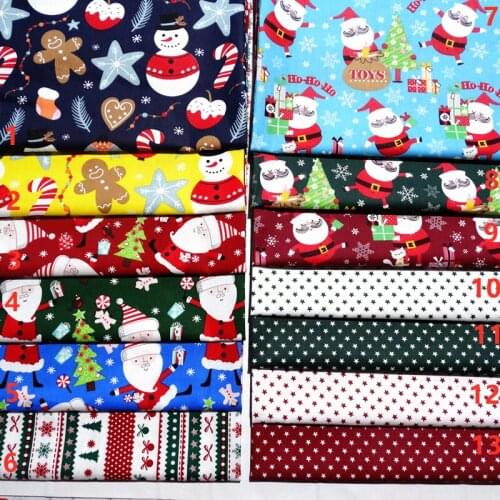 Christmas Series 100% Cotton Twill Print for Sewing Home Textile Child Dress Making Woven Breathable Fabric