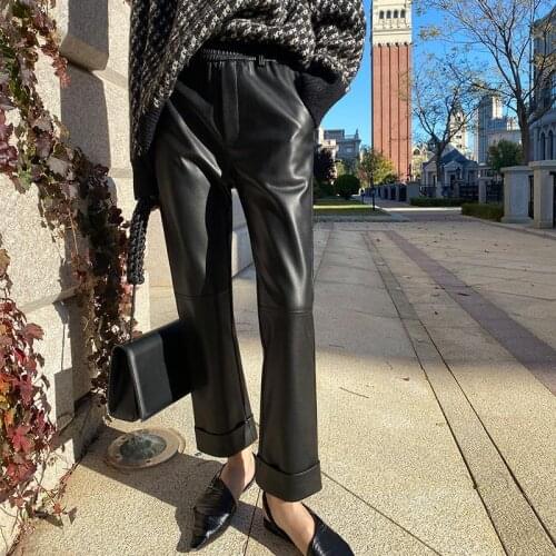 Shzxssfy Women's Leather Pants