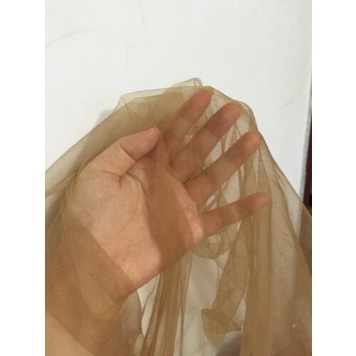 Tan skin nude dark nude soft fine mesh tulle 165cm 10yards/lot good quality for wedding dress tutu skirt ball gown blouse tops