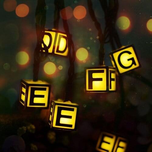 Solar Landscape Light Letter Light String 30LED Holiday Wedding Garden Decoration Energy Saving Lantern Outdoor Garden