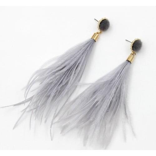 VONNOR Jewelry Long Earrings for Women Boho Hyperbole Feather Drop Earrings Hanging Female Girls Gifts