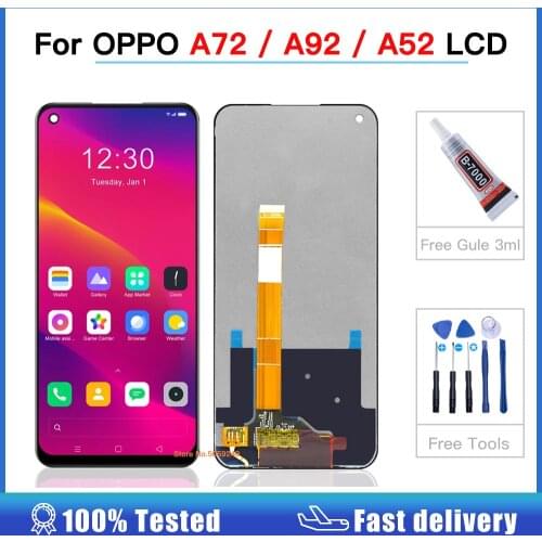 High quality lcd Black 6.5" For Oppo A72 A92 A52 CPH2069 CPH2067 LCD Display Touch Screen Digitizer Assembly 100% tested
