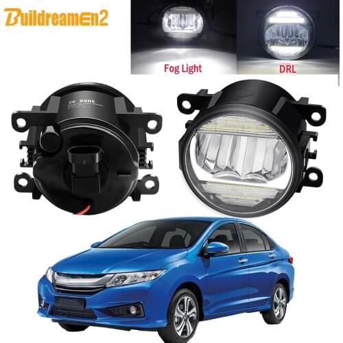 2in1 Car LED Fog Light DRL For Honda City 2014 2015 2016 2017 2018 Auto Fog Light Assembly Daytime Running Lamp 30W 8000LM 12V