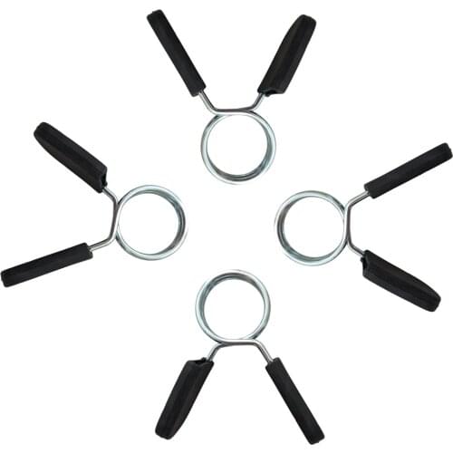 3 Weightlifting Barbell Clip Barbell Bar Buckle With Plastic Handle Spring Steel Fixed Weight Fitness Equipment Accessories