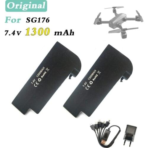 Original SG176 FPV Drone Battery 7.4v 1300mah With USB Charger For 2020 New SG176 GPS Brushless Motor Drone Quadcopter Battery