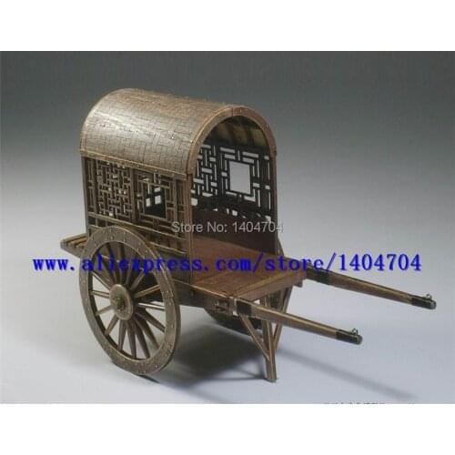 Free shipping Chinese ancient horse-drawn vehicle series Classic Ming and Qing Dynasties gharry Model Sidecar assembly