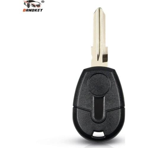 Dandkey Replacement 2 Buttons Remote Car Key Shell For Fiat Positron Transponder Key Cover Blank Case Auto Key Case Uncut Blade