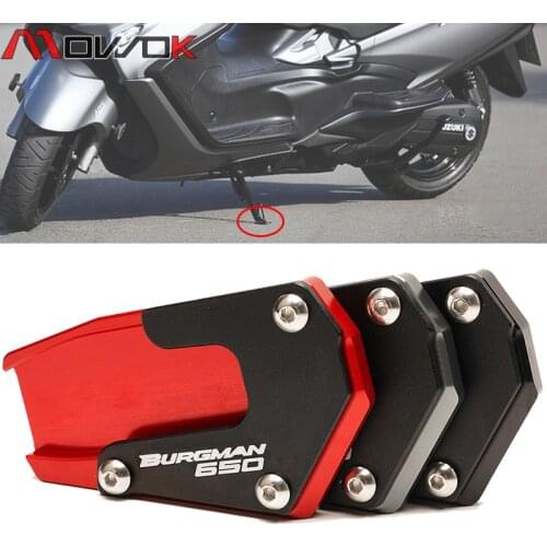 For SUZUKI Burgman 650 AN650 Burgman650 2013-2018 2019 2020 Motorcycle Accessories CNC Sidestand Foot Enlarger Plate Kickstand