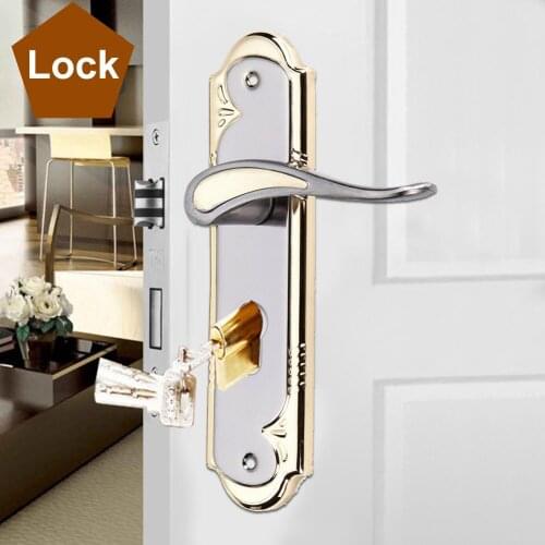 With Handle Universal Bedroom Durable Mortise Rust Proof Door Lock Set Security Aluminum Alloy Lever Latch Hardware Front Back
