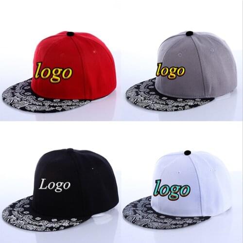 Custom Logo Snapback Print Logo Cashew Hats For Men And Women Paisley Hip Hop Caps Unisex Adjustable Summer Baseball Hat