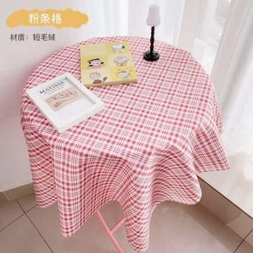 Lattice Tablecloth Japanese-Style Table Mat Simplicity Fresh Computer Desk Dormitory Tablecloth Coffee Table For Living Room