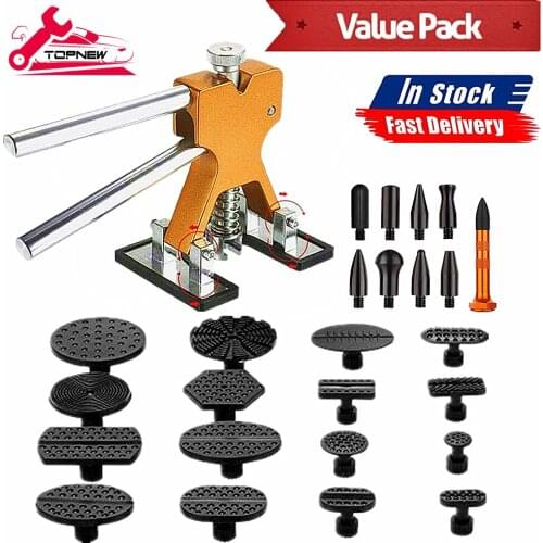 Paintless Dent Puller Kit with 16pcs Glue Pull Taps Repair Dents for Big Dents Bridge Dent Puller Repair Small and Medium Dents