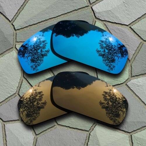 Sky Blue&Bronze Copper Sunglasses Polarized Replacement Lenses for Oakley Monster Pup