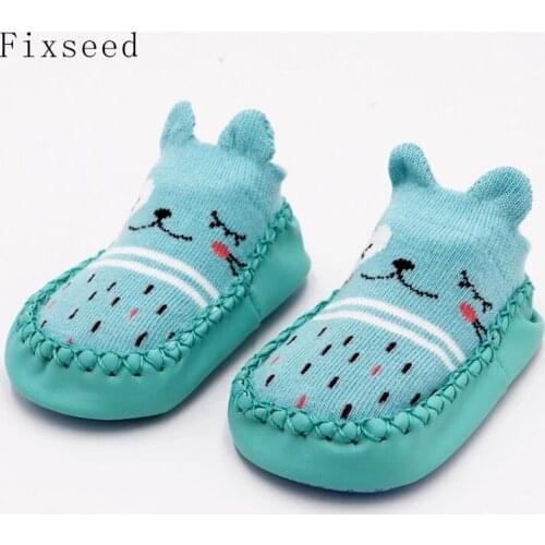 2019 Newborn Spring Autumn Winter Infant Cute Funny Socks Anti Slip Baby Boy Socks with Rubber Soles Baby Girl Cute Socks
