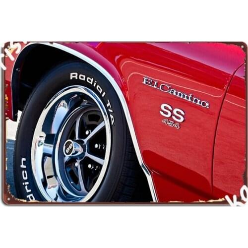 1970 El Camino Ss 454 Ci Wheel -2070c Metal Signs Plates Club Bar pub Designing Tin sign Posters