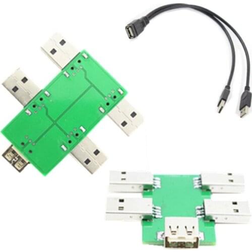 Solar Panel Parallel USB 2 and 1 Adapter usb Charging Cable