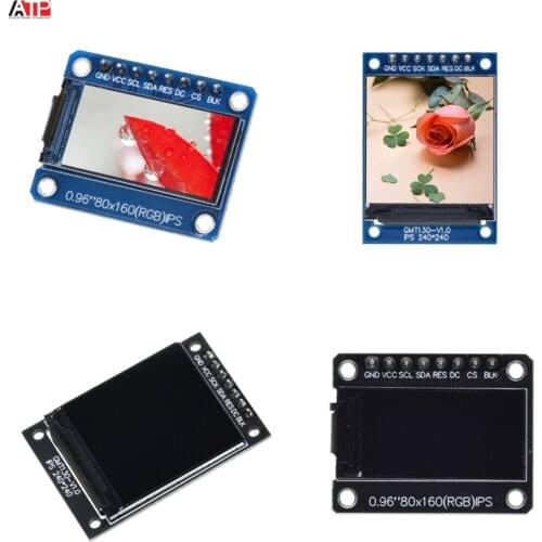 GREAT IT TFT Display 0.96 / 1.3 inch IPS 7P SPI HD 65K Full Color LCD Module ST7735 Drive IC 80*160 (Not OLED) For Arduino