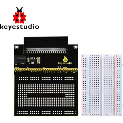Keyestudio microbit Prototype Shield Breakout Board V2 With 400-point Breadboard For BBC Micro: Bit