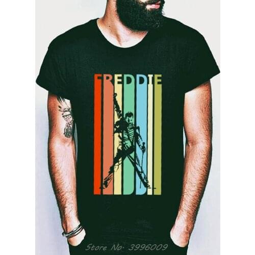New Hot Selling Vintage Style Freddie Shirt Men Fashion Summer Queen Freddie Mercury Hip Hop Shirt Harajuku Tshirt