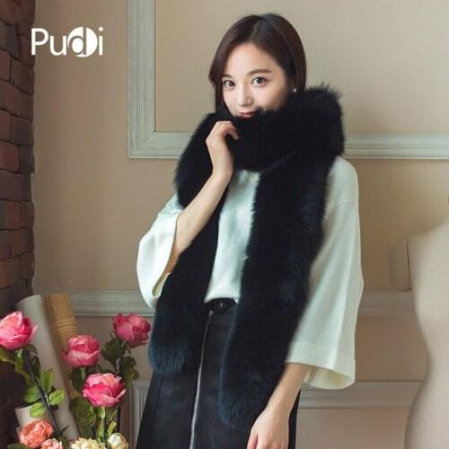 SCM019 The New Winter Womens Scarf Real Fox Fur Brand New Genuine Fox Fur Long Scarves Wraps Winter Scarf